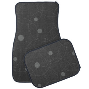 Modern, simple, playful, fun pattern of circles car floor mat