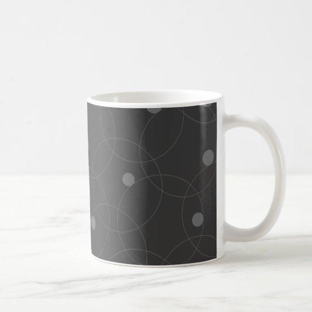 Modern, simple, playful, fun pattern of circles coffee mug (Right)