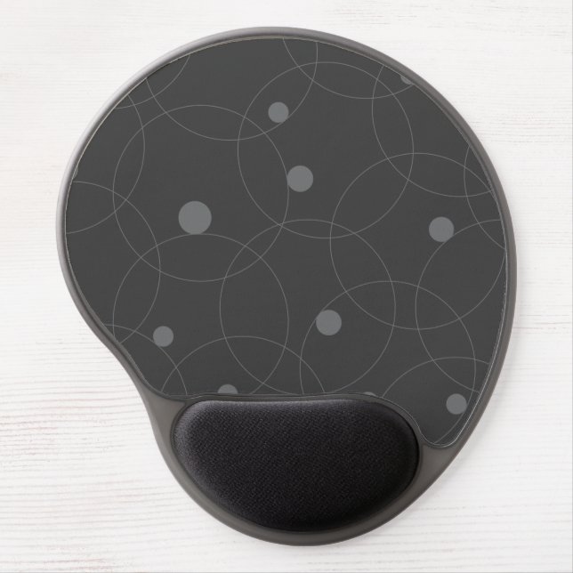 Modern, simple, playful, fun pattern of circles gel mouse pad (Front)