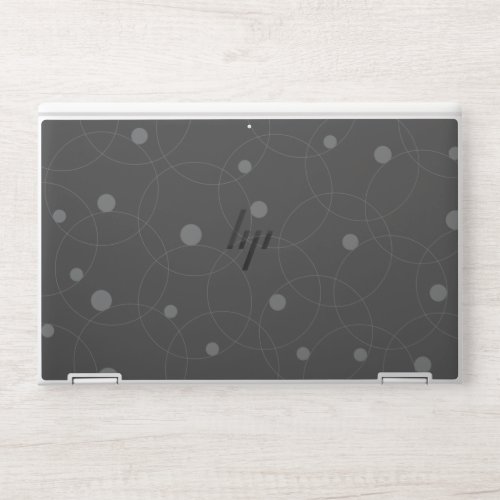 Modern simple playful fun pattern of circles HP laptop skin