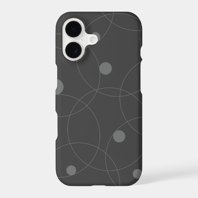Modern, simple, playful, fun pattern of circles iphone case (Back)