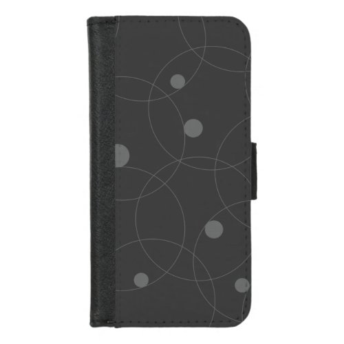 Modern simple playful fun pattern of circles iPhone 87 wallet case