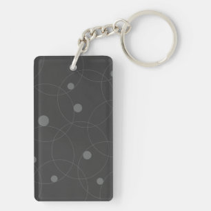Modern, simple, playful, fun pattern of circles keychain