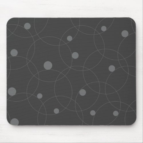 Modern simple playful fun pattern of circles mouse pad