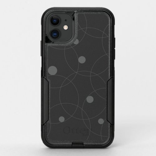 Modern simple playful fun pattern of circles OtterBox commuter iPhone 11 case