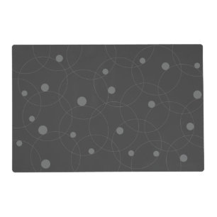 Modern, simple, playful, fun pattern of circles placemat