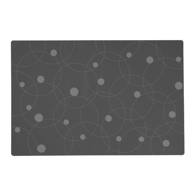 Modern, simple, playful, fun pattern of circles placemat (Back)