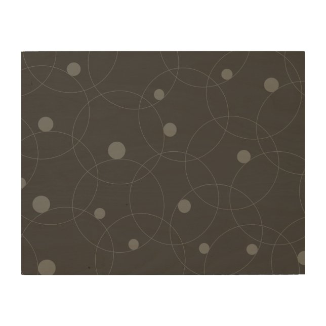 Modern, simple, playful, fun pattern of circles wood wall art (Front)