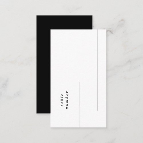 Modern Simple Premium Black Onyx Clean Plain Place Card