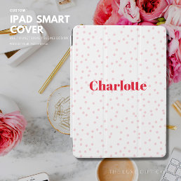 Modern Simple Pretty Blush Pink Red Confetti Spots iPad Air Cover