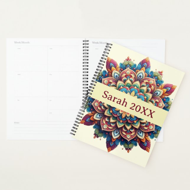 Modern Simple Pretty Colorful Cute Mandala Planner (Display)