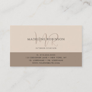 Modern Simple Professional Brown Business Card