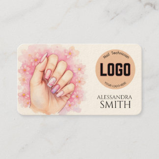 Modern Simple Professional Business Nail Tech Card