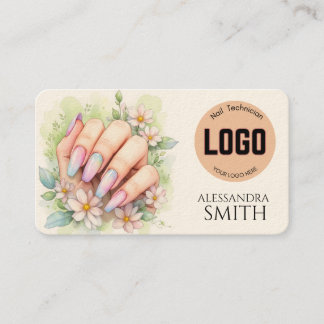 Modern Simple Professional Business Nail Tech Card