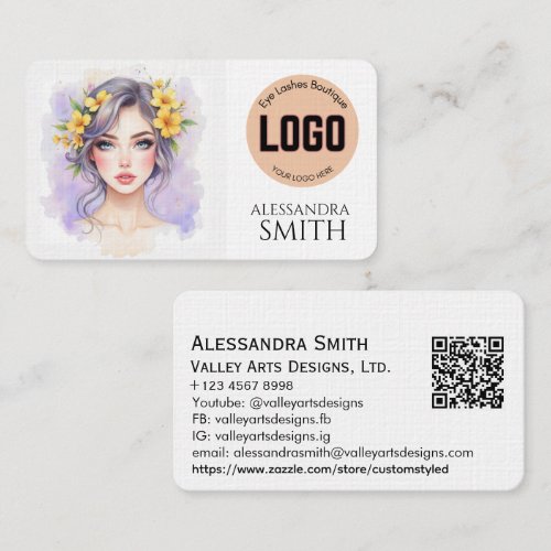 Modern Simple Professional Business Photo Square Calling Card