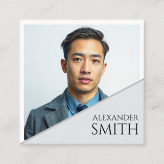 Modern Simple Professional Business Photo Square Calling Card