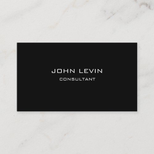 Modern Simple Professional Chic Black Business Card