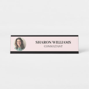 Modern Simple Professional Custom Employee Photo Desk Name Plate