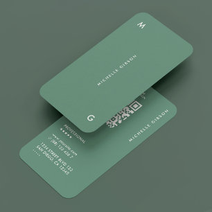 Modern Simple Professional Dusty Teal Business Card