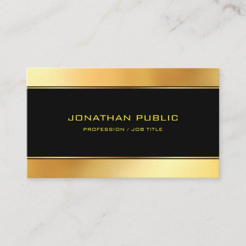 Modern Simple Professional Elegant Gold Template Business Card