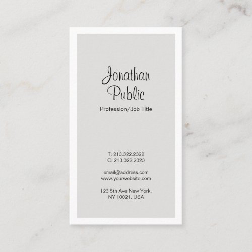 Modern Simple Professional Elegant Plain Business Card