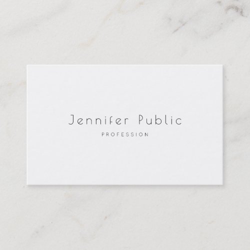 Modern Simple Professional Elegant Plain Luxury Business Card