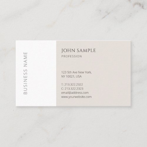 Modern Simple Professional Elegant Plain Trendy Business Card