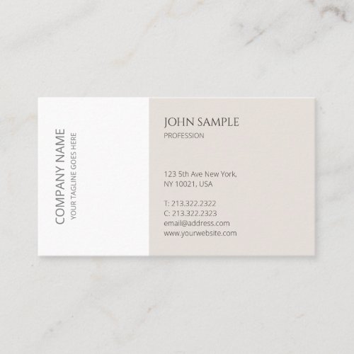 Modern Simple Professional Elegant Template Top Business Card