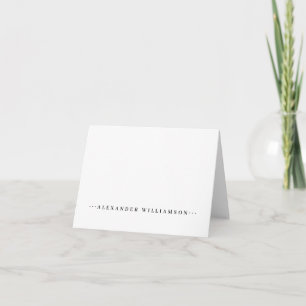 Modern Simple Professional Executive Dots Formal Note Card