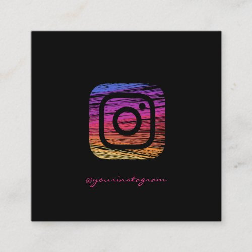 Modern Simple Professional Instagram Social Media Square Business Card