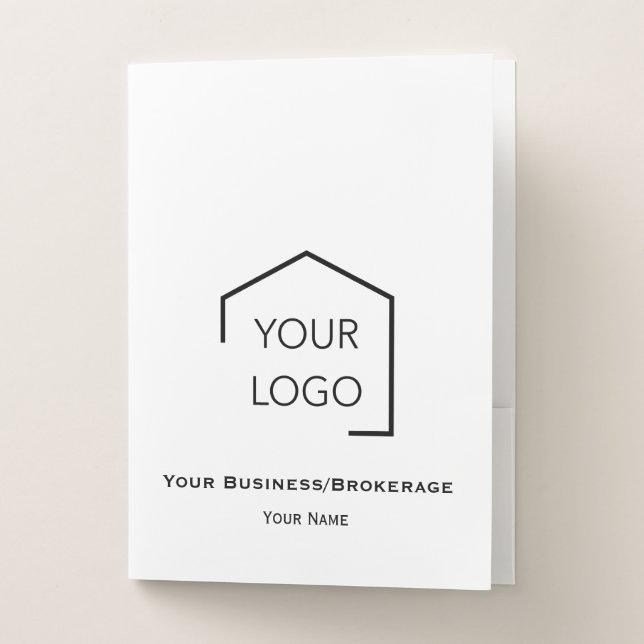 Modern Simple Professional Logo Pocket Folder (Front)