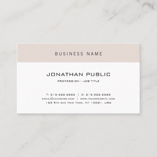 Modern Simple Professional Minimalist Elegant Cool Business Card