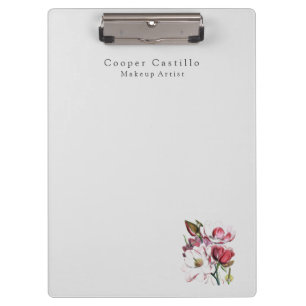 Modern Simple Professional Minimalist Magnolias Clipboard