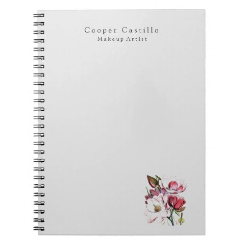 Modern Simple Professional Minimalist Magnolias Notebook