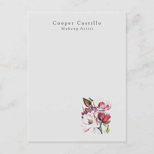 Modern Simple Professional Minimalist Magnolias Postcard