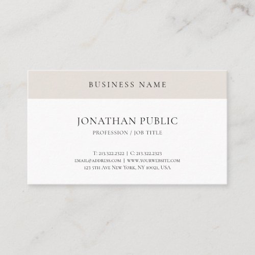 Modern Simple Professional Minimalistic Template Business Card