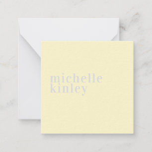Modern simple professional name personalized note card