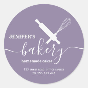 Modern simple Professional rolling pin whisk Classic Round Sticker