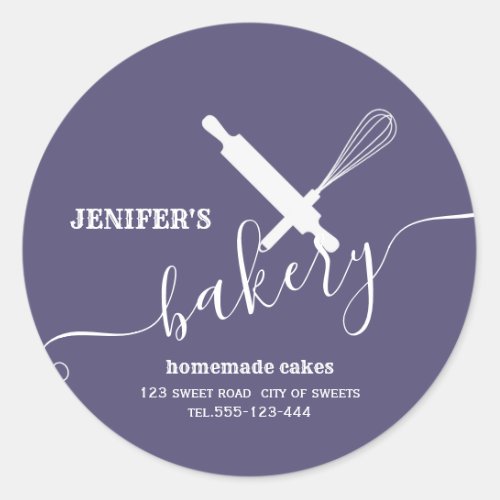 Modern simple Professional rolling pin whisk Classic Round Sticker