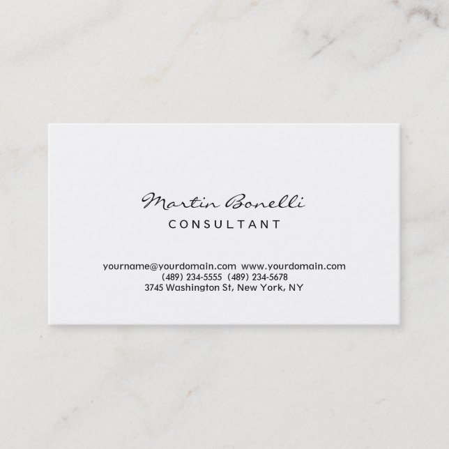 Modern Simple Professional Standard Business Card (Front)