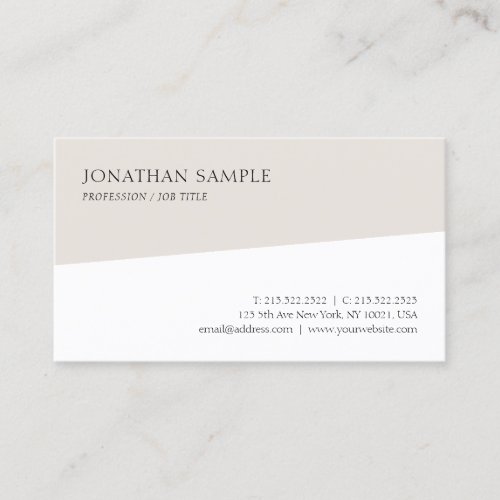Modern Simple Professional Template Elegant Business Card