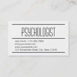 Modern Simple Psychologist Business Card