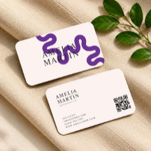 modern simple purple touch business card