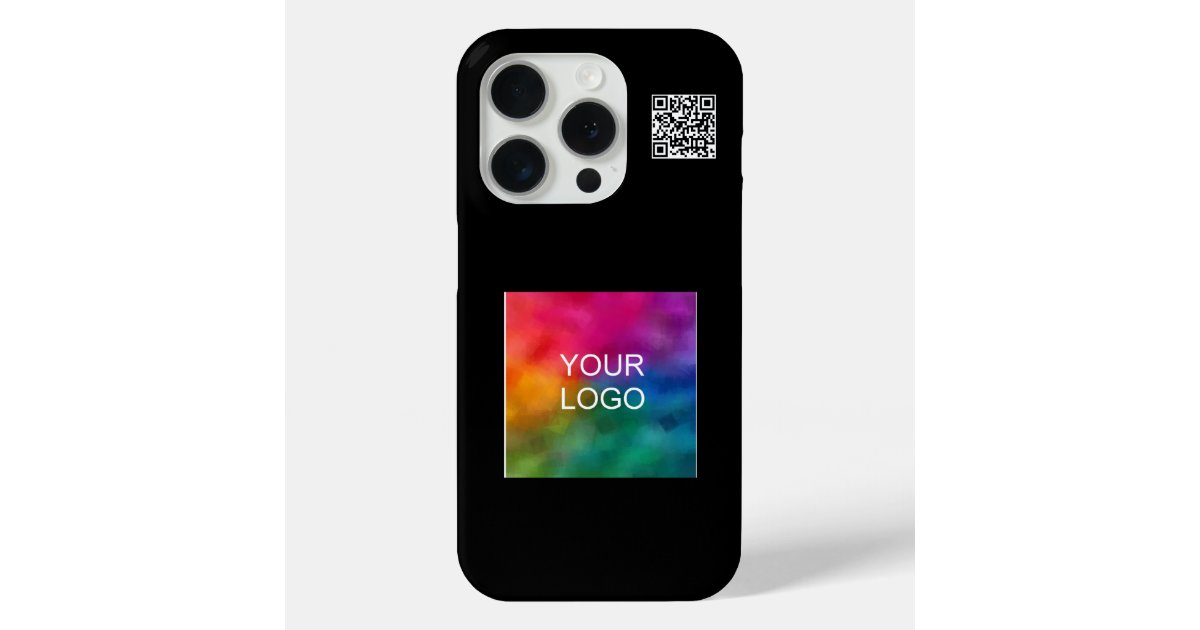 Modern Simple QR Code Upload Logo Promotional Case-Mate iPhone Case ...