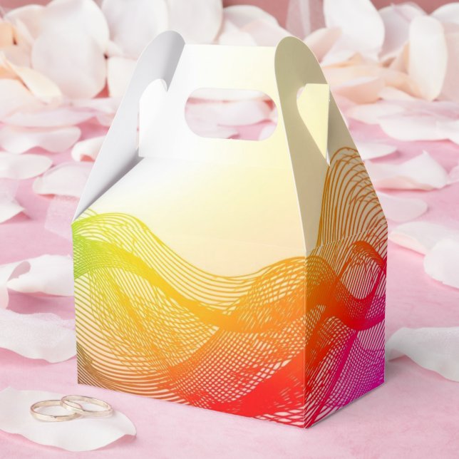 Modern Simple Rainbow Cute Coffee tea Favor Boxes (Wedding)