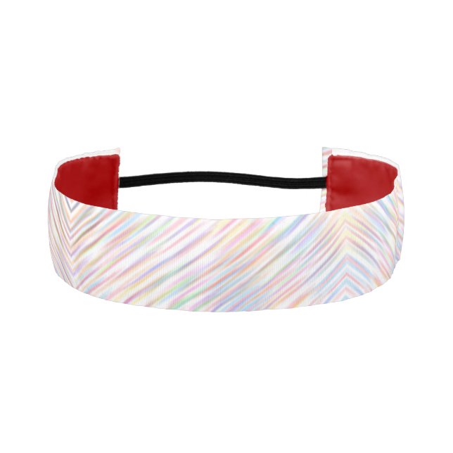 Modern Simple Rainbow line stripes Pattern  Athletic Headband (Front)
