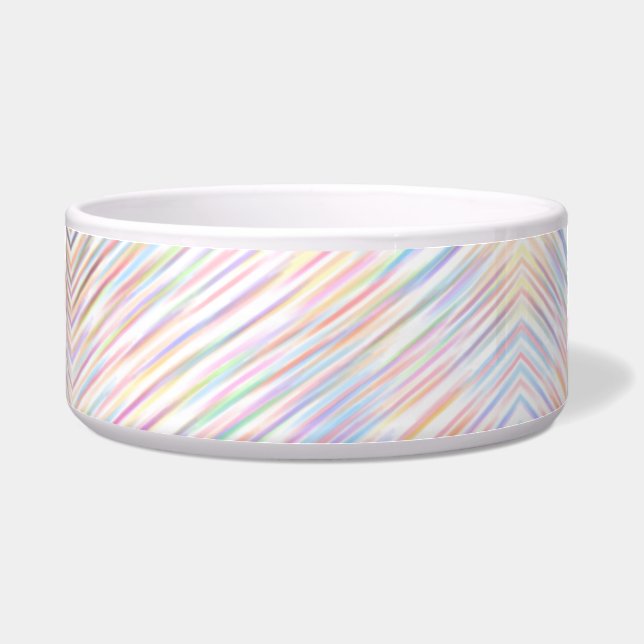 Modern Simple Rainbow line stripes Pattern  Bowl (Front)