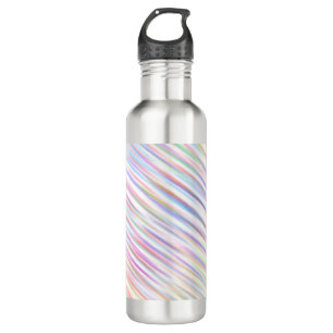 Modern Simple Rainbow line stripes Pattern  Stainless Steel Water Bottle