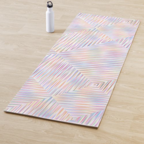 Modern Simple Rainbow line stripes Pattern  Yoga Mat