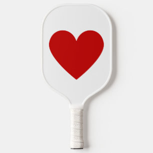 Modern Simple Red Heart Love Classic Stripe Pickleball Paddle